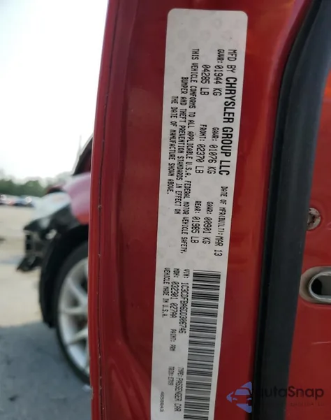 2013 Dodge Dart Sxt из США, поврежденный, VIN 1C3CDFBA6DD306746